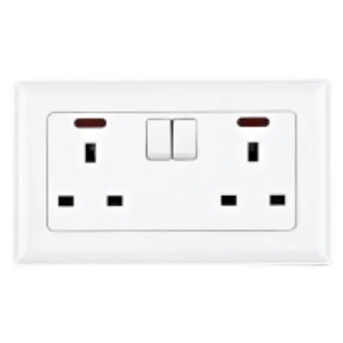 Himel Advanced Series 1-Gang 13A Switched Socket with Neon Indicator (HWDA13SN)