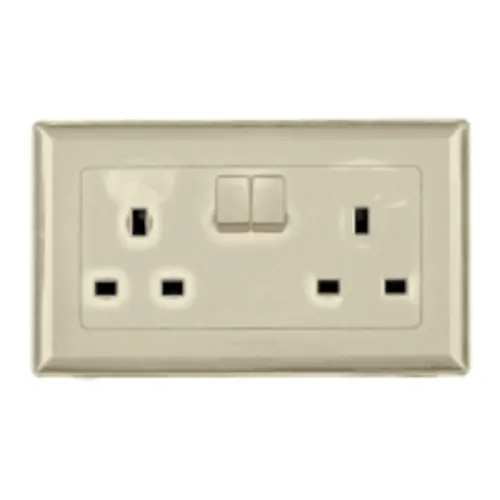 Himel Advanced Series 2-Gang 13A Switched Socket (HWDAT13SG)