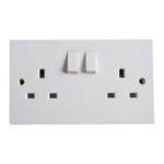 Himel 13A 2 gang switched Socket