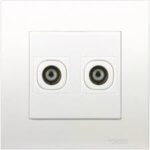 Schneider Telecommunication Accessories TV CO-Axial Outlet 2gangs